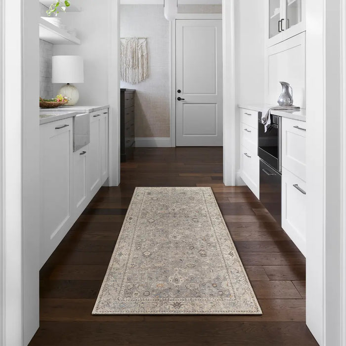 RAVEENA Becki Owens x Livabliss Vintage Traditional Oriental Boho Light Grey Rug