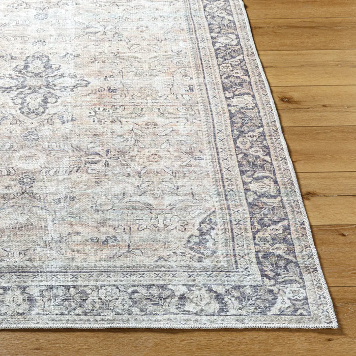 CHETNA Becki Owens x Livabliss Machine Washable Oriental Boho Warm Grey/Khaki Rug