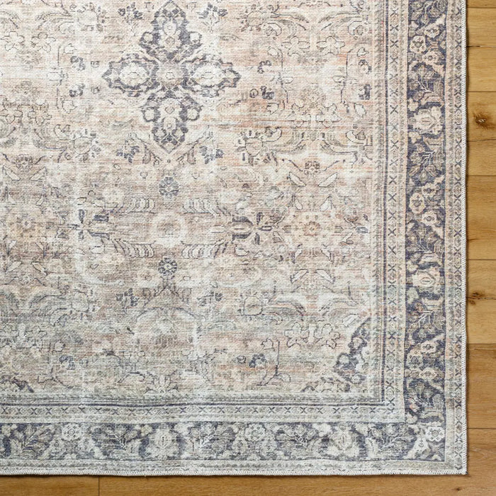 CHETNA Becki Owens x Livabliss Machine Washable Oriental Boho Warm Grey/Khaki Rug
