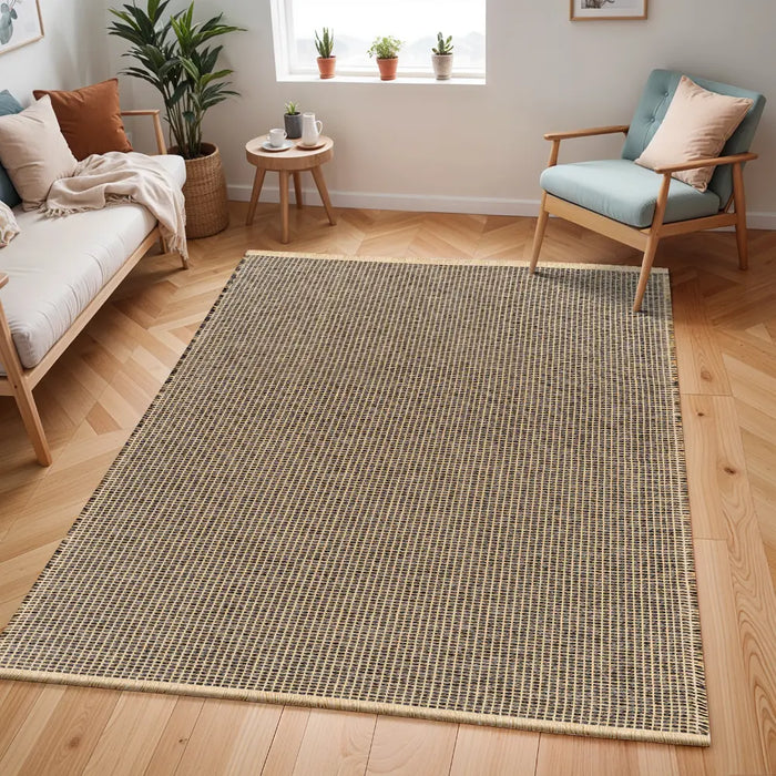 Kimi Becki Owens X Livabliss Solid And Border Charcoal Jute Rug