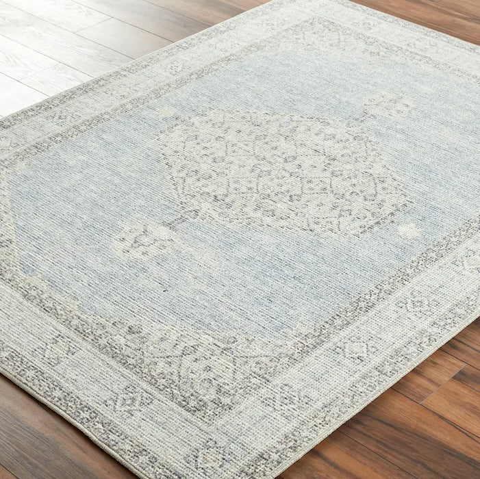 Lila Becki Owens X Livabliss Vintage Oriental Boho Denim/Ivory Rug