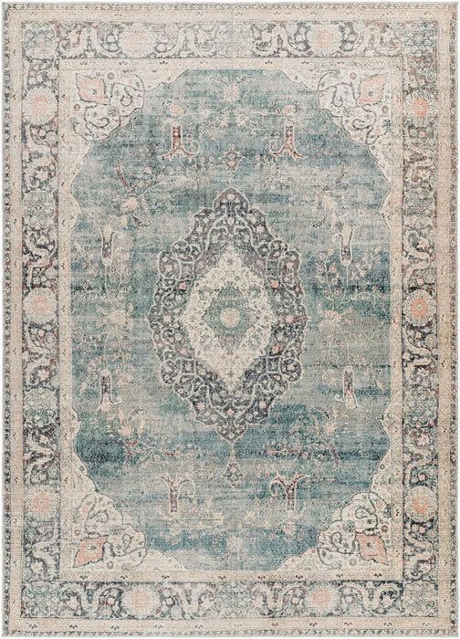 PAYAL Becki Owens x Livabliss Vintage Traditional Oriental Boho Ivory/Slate Rug