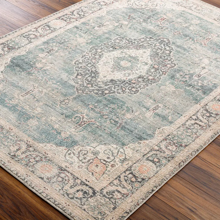 PAYAL Becki Owens x Livabliss Vintage Traditional Oriental Boho Ivory/Slate Rug