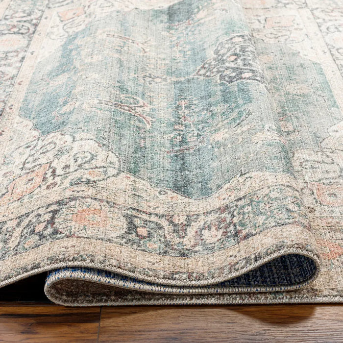 PAYAL Becki Owens x Livabliss Vintage Traditional Oriental Boho Ivory/Slate Rug