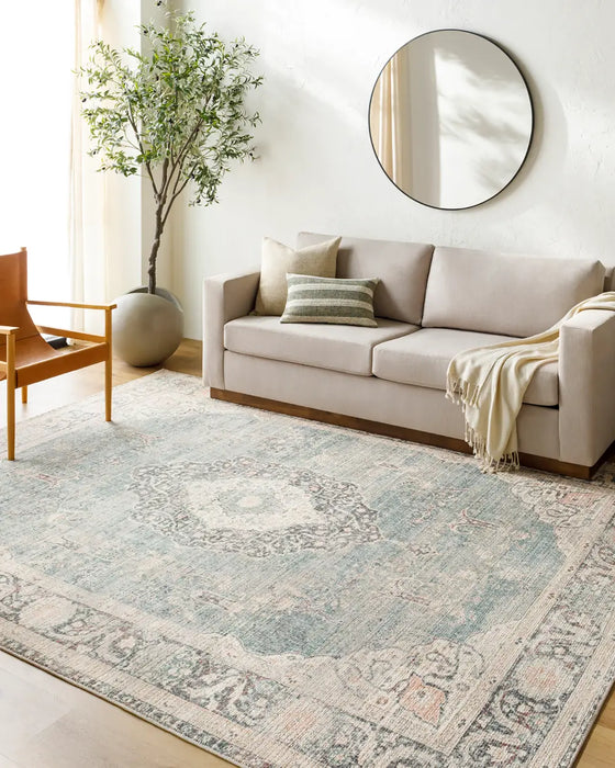 PAYAL Becki Owens x Livabliss Vintage Traditional Oriental Boho Ivory/Slate Rug