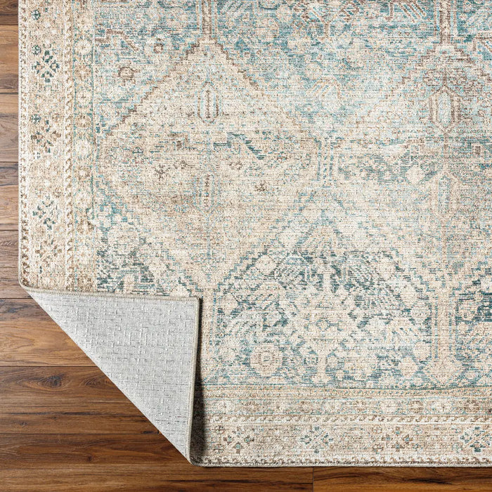 Marlene Becki Owens X Livabliss Vintage Oriental Boho Light Beige/Emerald Rug