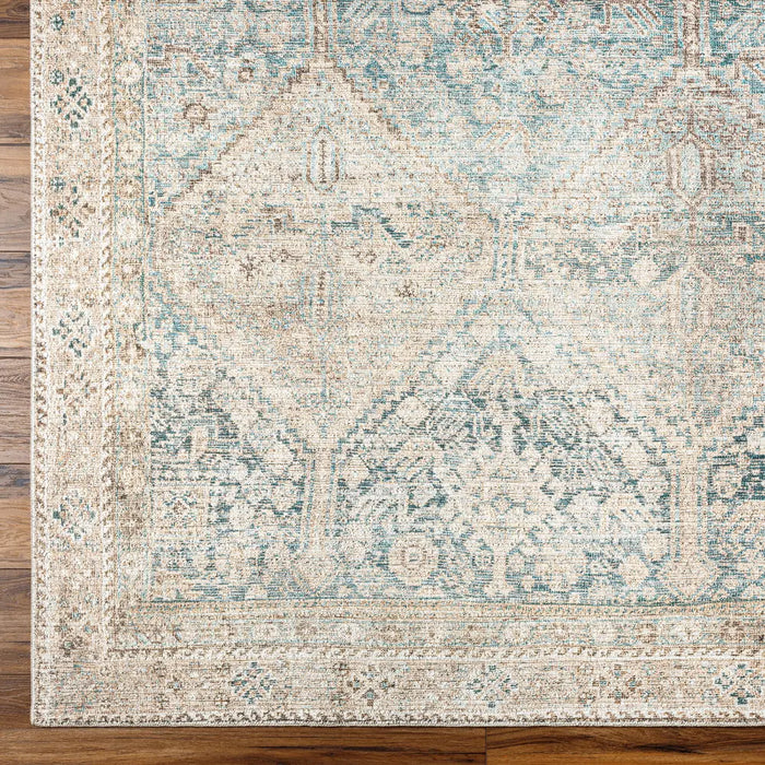 Marlene Becki Owens X Livabliss Vintage Oriental Boho Light Beige/Emerald Rug