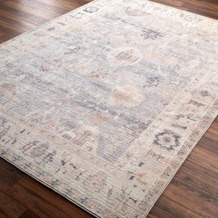 AANSHI Becki Owens x Livabliss Vintage Traditional Oriental Boho Grey/Pale Blue Rug