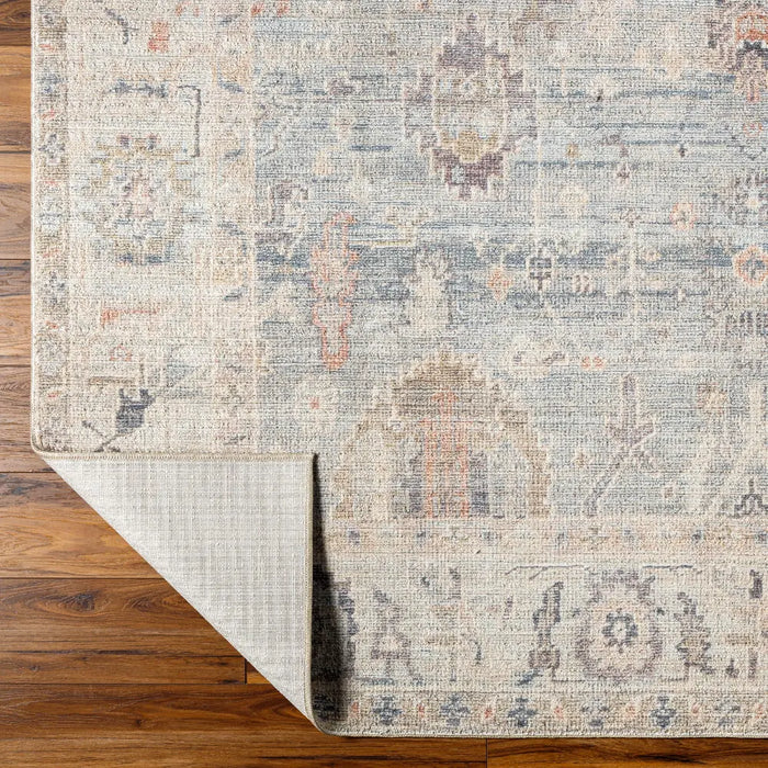 AANSHI Becki Owens x Livabliss Vintage Traditional Oriental Boho Grey/Pale Blue Rug