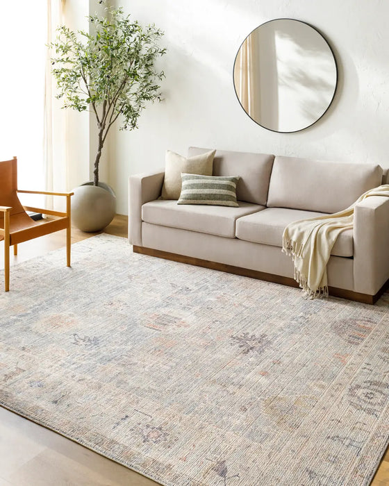 AANSHI Becki Owens x Livabliss Vintage Traditional Oriental Boho Grey/Pale Blue Rug