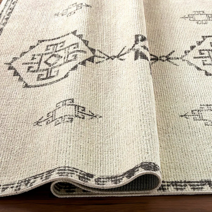 SUMAN Becki Owens x Livabliss Global Berber  Ivory/Black Rug