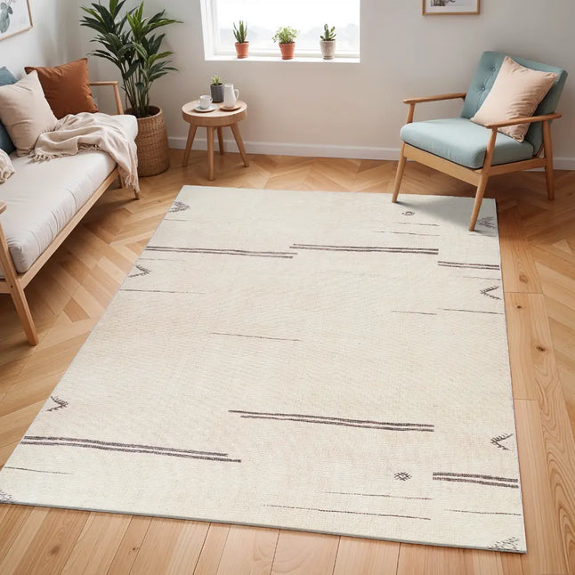 Rivi Becki Owens X Livabliss Global Scandi Dark Brown/Beige Rug
