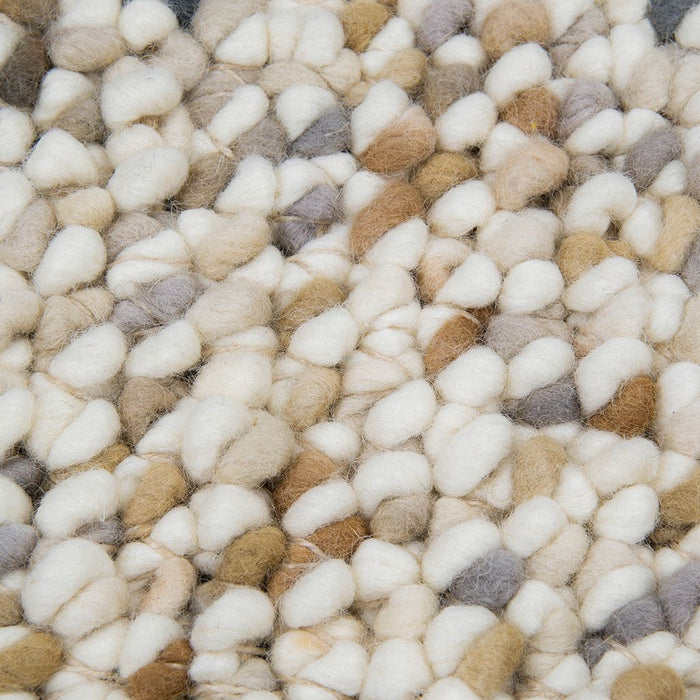 Natural Inset Rug Light Pebble Light Natural Multicoloured Rug — RugsDirect Online