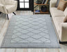 Serdim Rugs valencia 745 grey Grey Living Room Geometric Rug.
