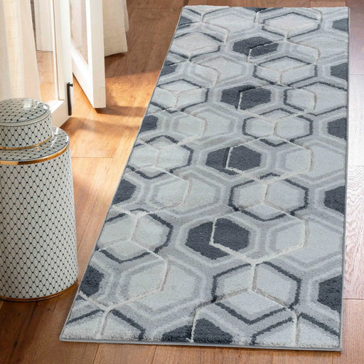 Serdim Rugs valencia 750 black Grey, Black Living Room Geometric Rug.