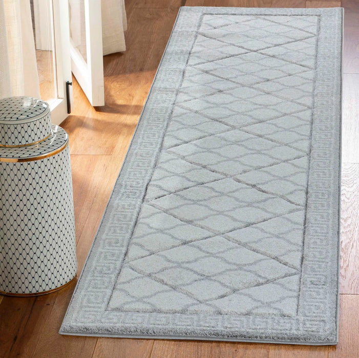 Serdim Rugs valencia 745 grey Grey Living Room Geometric Rug.