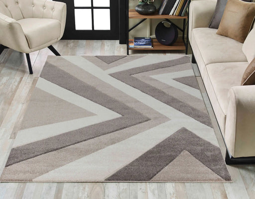 Serdim Rugs valencia 740 beige Beige Living Room Geometric Rug.