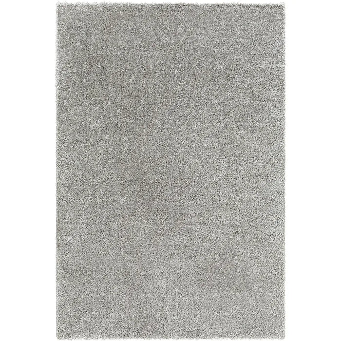 CLAIRE Shaggy Solid Color Plush Pile Dark Grey Rug Grey