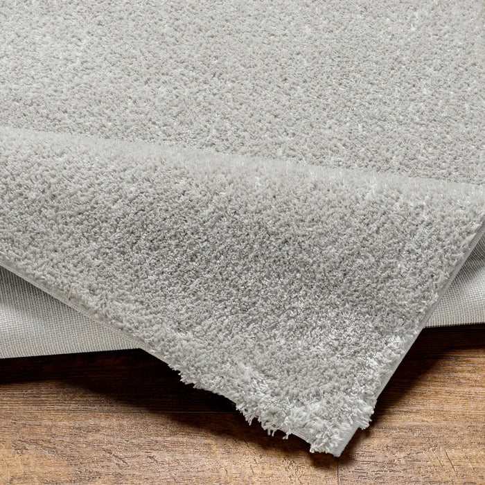 CLAIRE Shaggy Solid Color Plush Pile Dark Grey Rug Grey