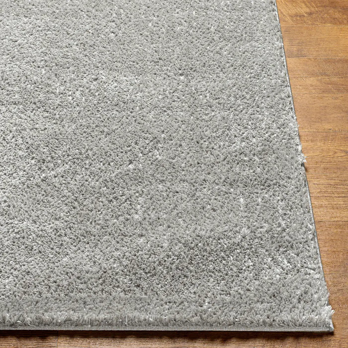 CLAIRE Shaggy Solid Color Plush Pile Dark Grey Rug Grey