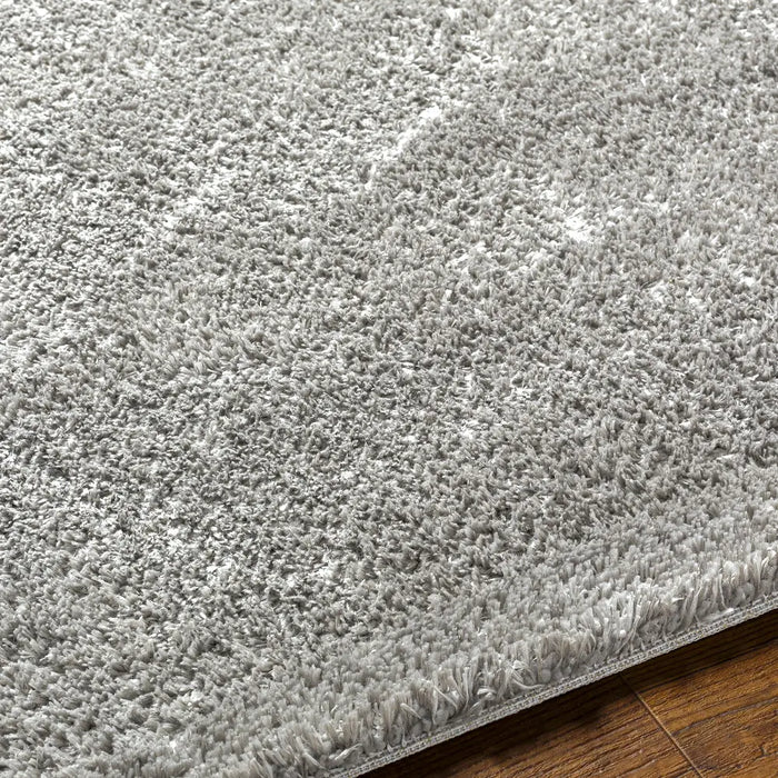 CLAIRE Shaggy Solid Color Plush Pile Dark Grey Rug Grey