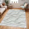 MARINA Shaggy Solid Color Plush Pile Grey Rug Grey