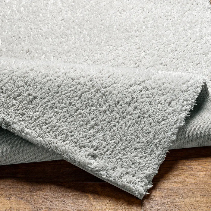 ADLEY Shaggy Modern Plush Pile Light Grey Rug
