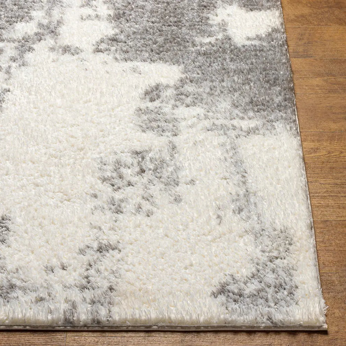 SAYUNTKA Shaggy Modern Plush Pile Ivory Rug