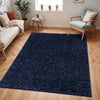 CLAIRE Shaggy Solid Color Plush Pile Cobalt Rug Blue