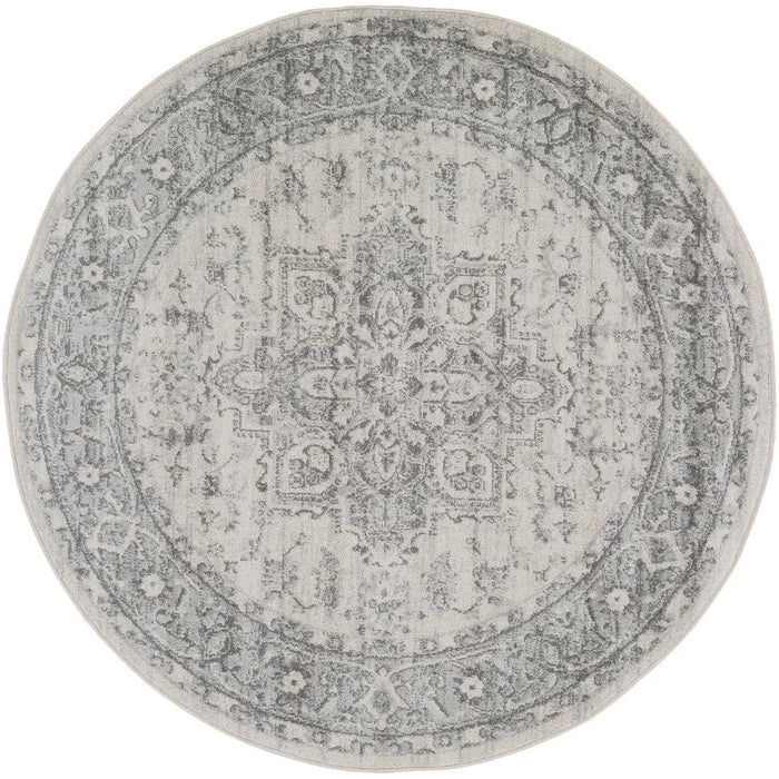 FARAH Vintage Traditional Oriental Boho Grey/White Rug