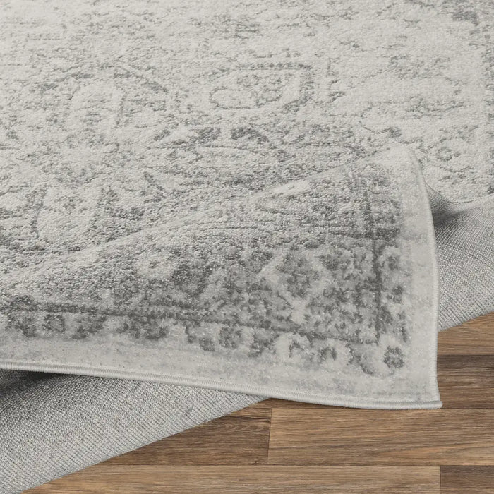 FARAH Vintage Traditional Oriental Boho Grey/White Rug