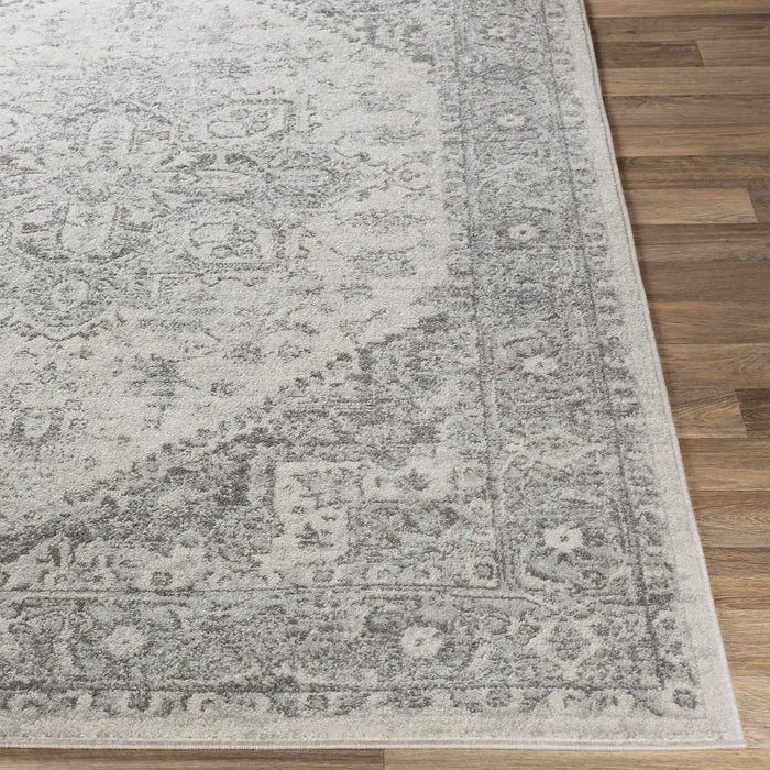 FARAH Vintage Traditional Oriental Boho Grey/White Rug