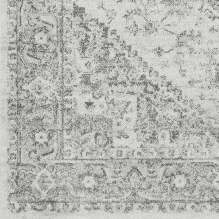 FARAH Vintage Traditional Oriental Boho Grey/White Rug
