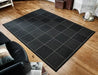  checked flatweave black    Rug.