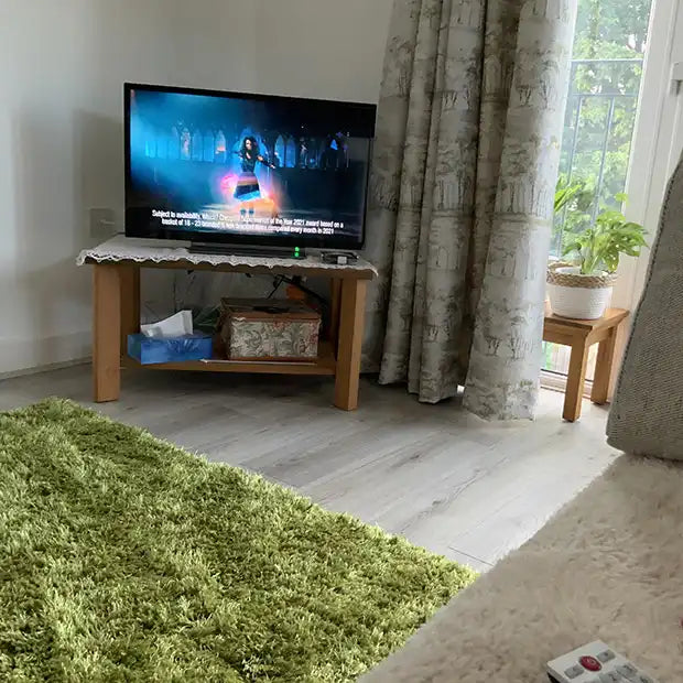 Photo by Jeanette W., | Origins chicago olive Living Room Shaggy Rug.