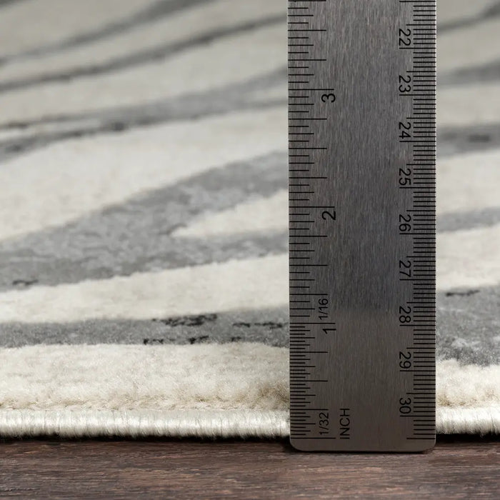 CYBELE Scandi Boho Zebra Charcoal Rug