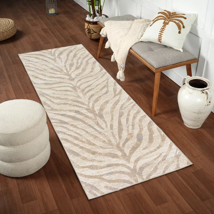 CYBELE Scandi Boho Zebra Light Grey Rug