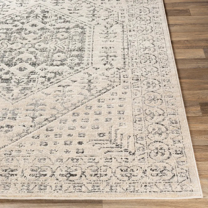 CALIX Vintage Traditional Oriental Boho Beige/Grey Rug