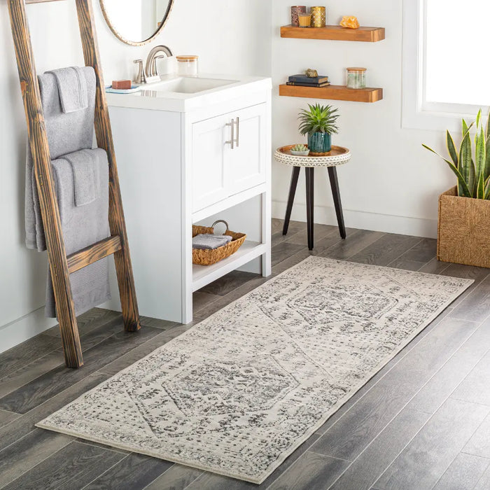 CALIX Vintage Traditional Oriental Boho Beige/Grey Rug