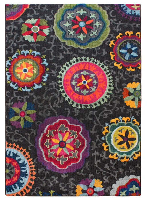 Asiatic colores modern rugs colores modern 02 Black, Multicoloured, Pink Living Room  Rug.