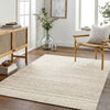 Derby Hand Tufted Ivory Beige Taupe Wool Cottage Living Dining Bedroom DRB2300 Rug