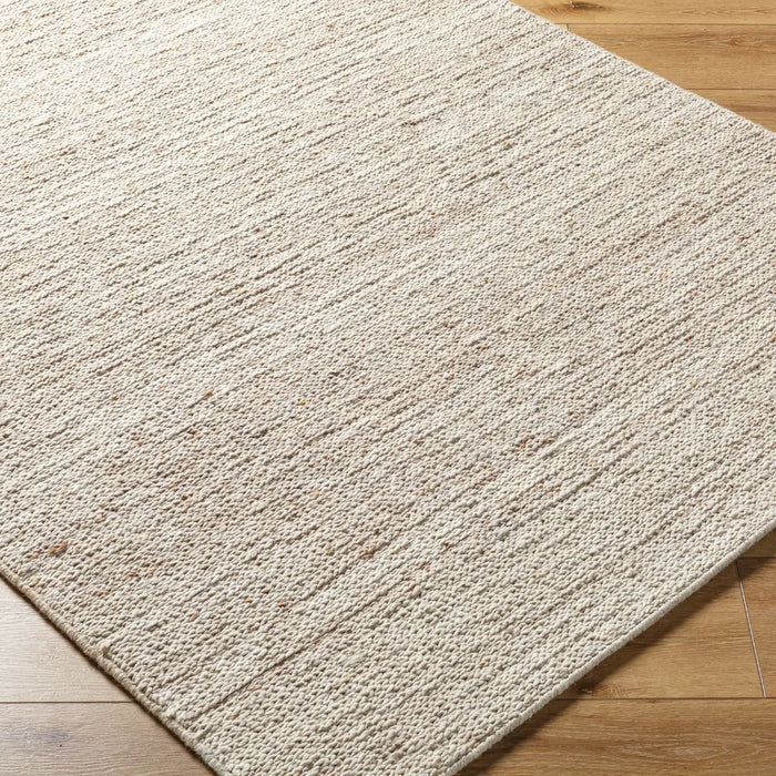 Derby Hand Tufted Ivory Beige Taupe Wool Cottage Living Dining Bedroom DRB2300 Rug