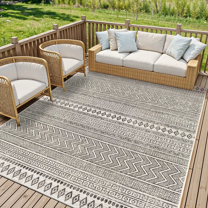 MIMI In- & Outdoor Global Brown Rug