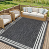 AKRITI In- & Outdoor Traditional Boho Dark Grey Rug