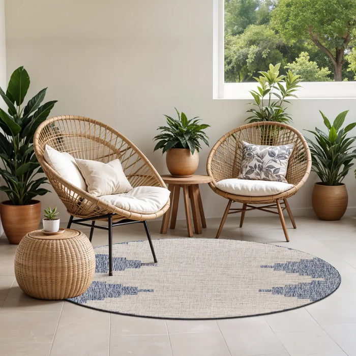 RUBAL In- & Outdoor Global Denim Rug