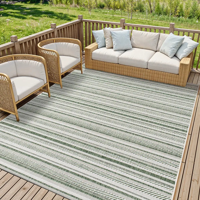 KAVITA In- & Outdoor Global Moss Green Rug