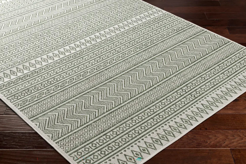 MIMI In- & Outdoor Global Olive Green/Beige Rug