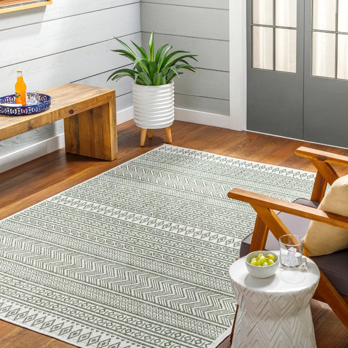 MIMI In- & Outdoor Global Olive Green/Beige Rug