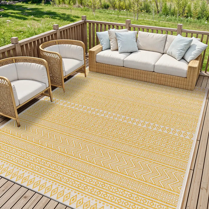 MIMI In- & Outdoor Global Saffron/Beige Rug