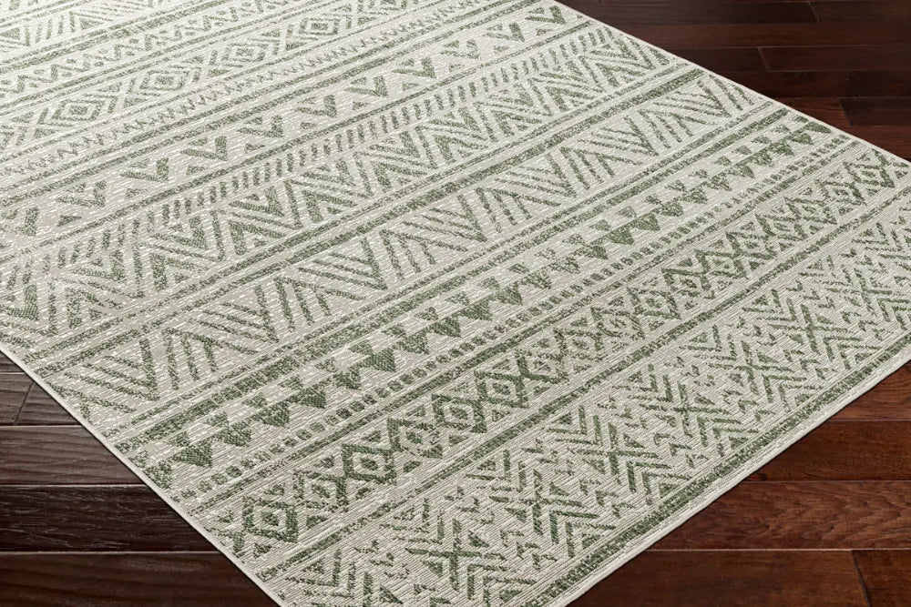 DIKSHA In- & Outdoor Global Moss Green Rug